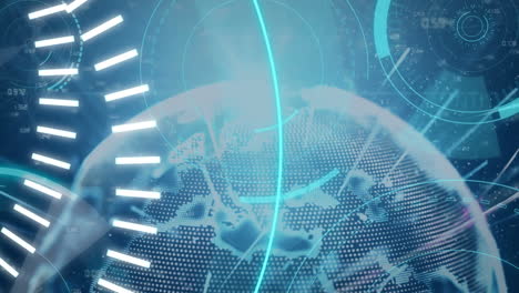 5g written in the middle of a futuristic circles and a globe