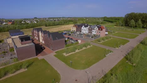 La-Zona-Residencial-De-Nueva-Construcción-Cerca-De-Goinge-Meer,-En-Los-Países-Bajos