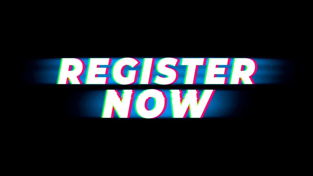 이제 문자 빈티지 글리치 효과 프로모션을 등록하세요.