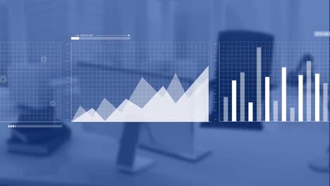 Animation-Der-Statistischen-Datenverarbeitung-Gegen-Den-Schreibtisch