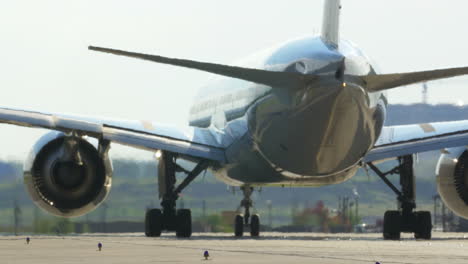 passenger jet plane on the runway