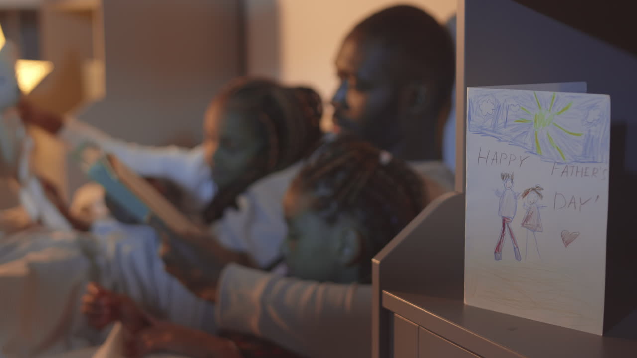 Happy Fathers Day Postcard in Bedroom
