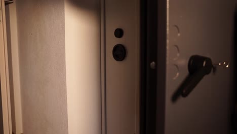 a hunter unlocks his secure gun cabinet, retrieves his rifle, and prepares for the next hunt, ensuring safety and proper firearm handling.