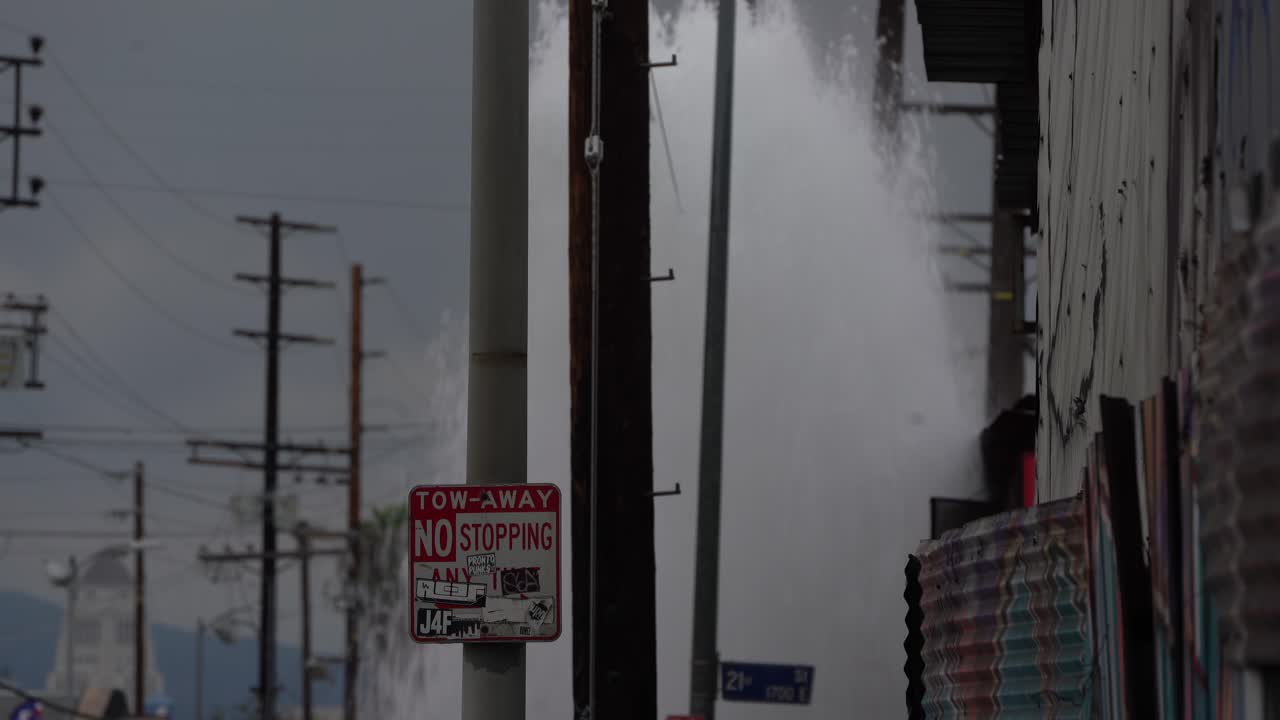 Fire hydrant explosion 4k hd