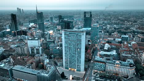 drone footage of milan, italy