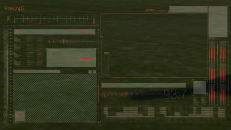 animación de la interfaz digital sobre los jugadores de fútbol