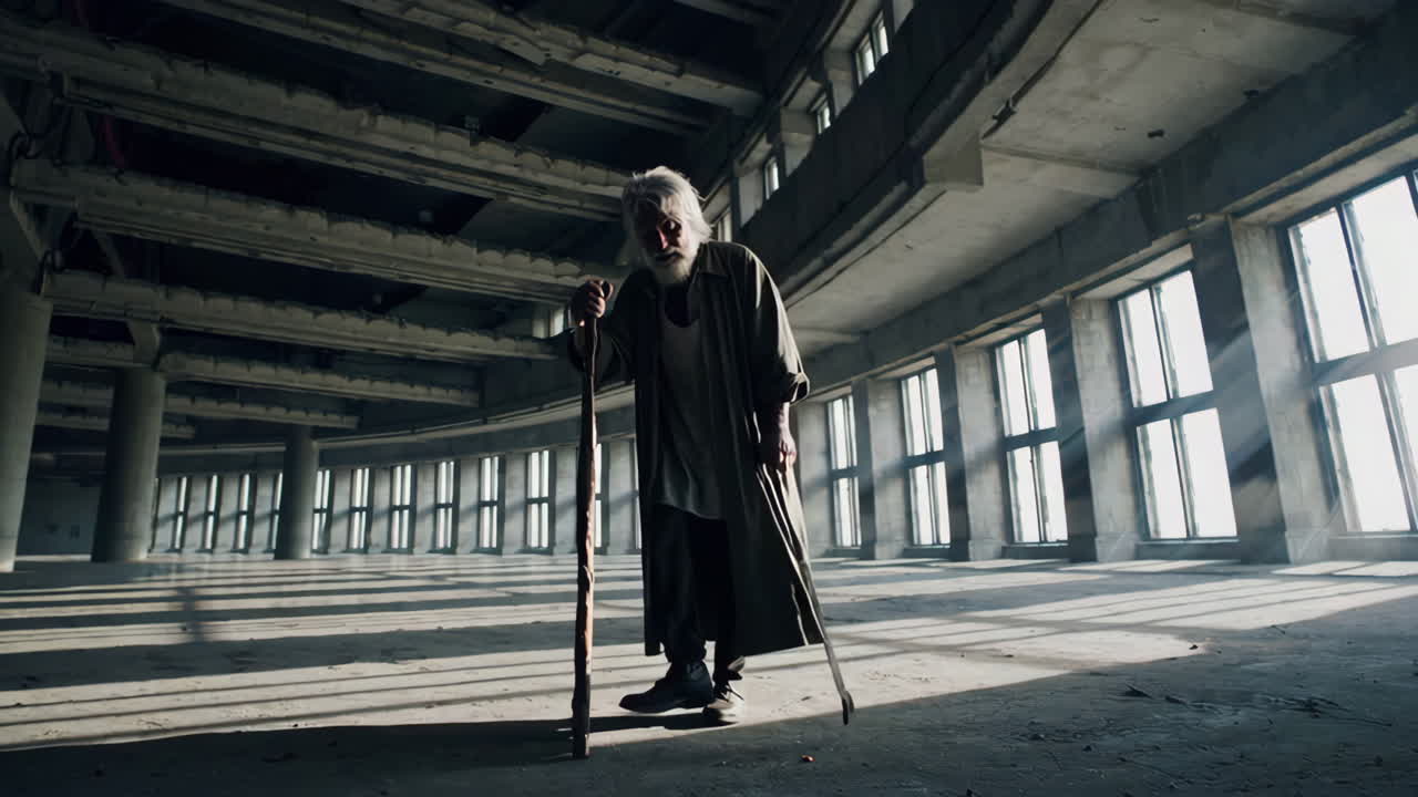 버려진 건물에 있는 은이