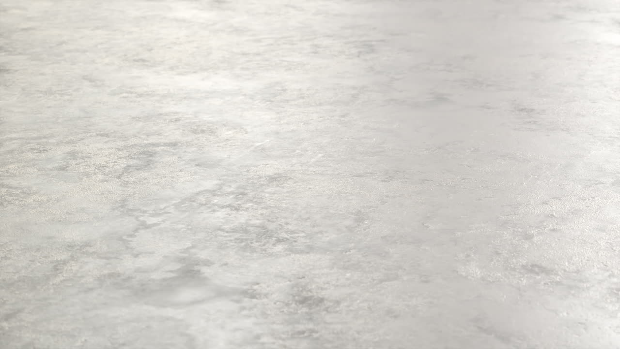 Balls and rings falling in heap on yellow. Satisfying 3d animation