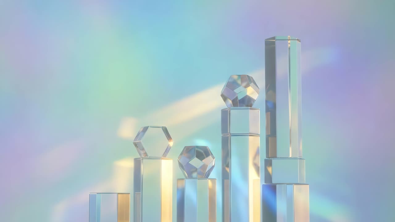 虹色の幾何学模様