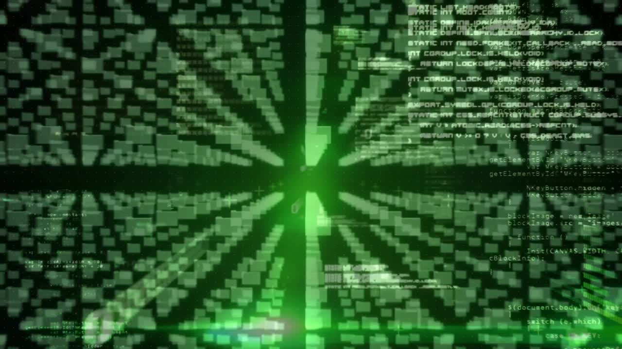 animación del patrón rojo sobre el procesamiento de datos de candado de seguridad en línea sobre fondo negro