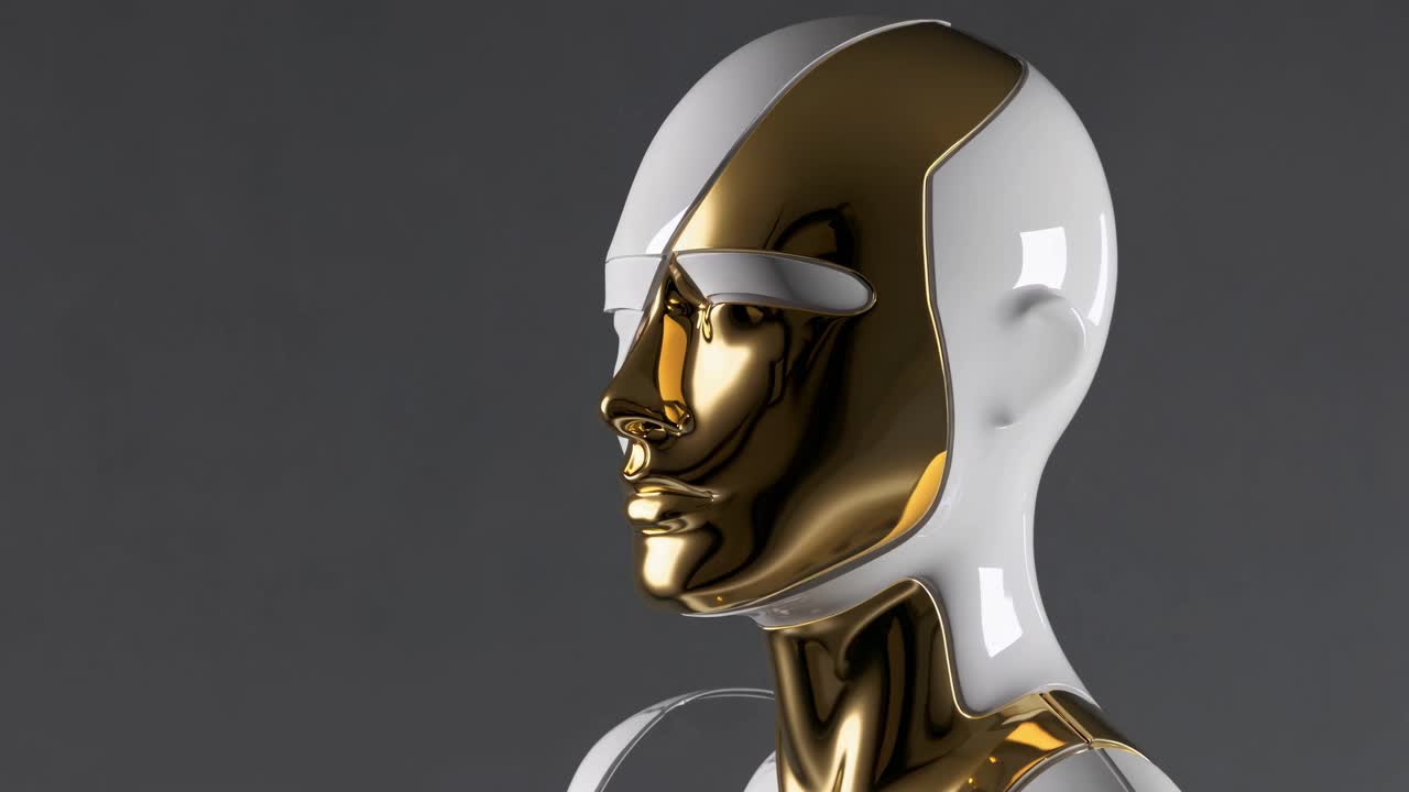 perfil de la cabeza del robot futurista