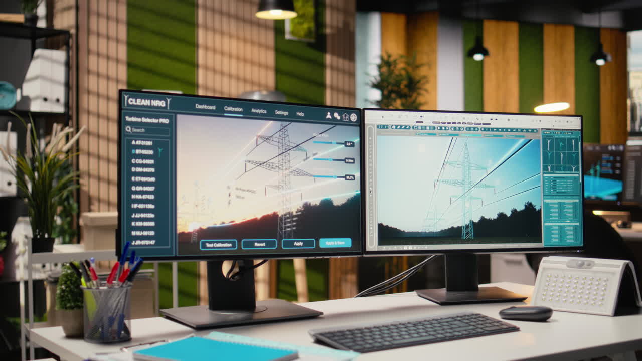 Digital Modeling Tool On Computer Used For Smart Electric Grid Development