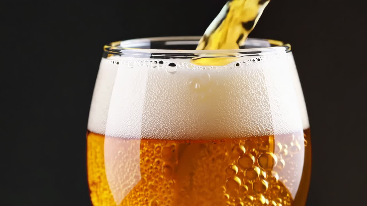 Pouring Beer into a Glass