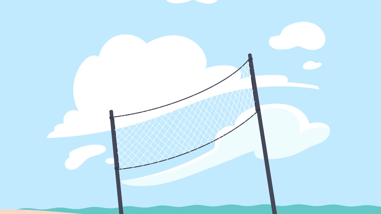 해변 배구 를 하는 여자