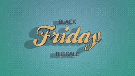 retro black friday text on blue vintage texture in 80s style