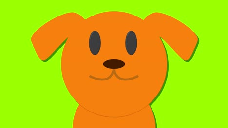 cute cartoon close up of dog labrador loop
