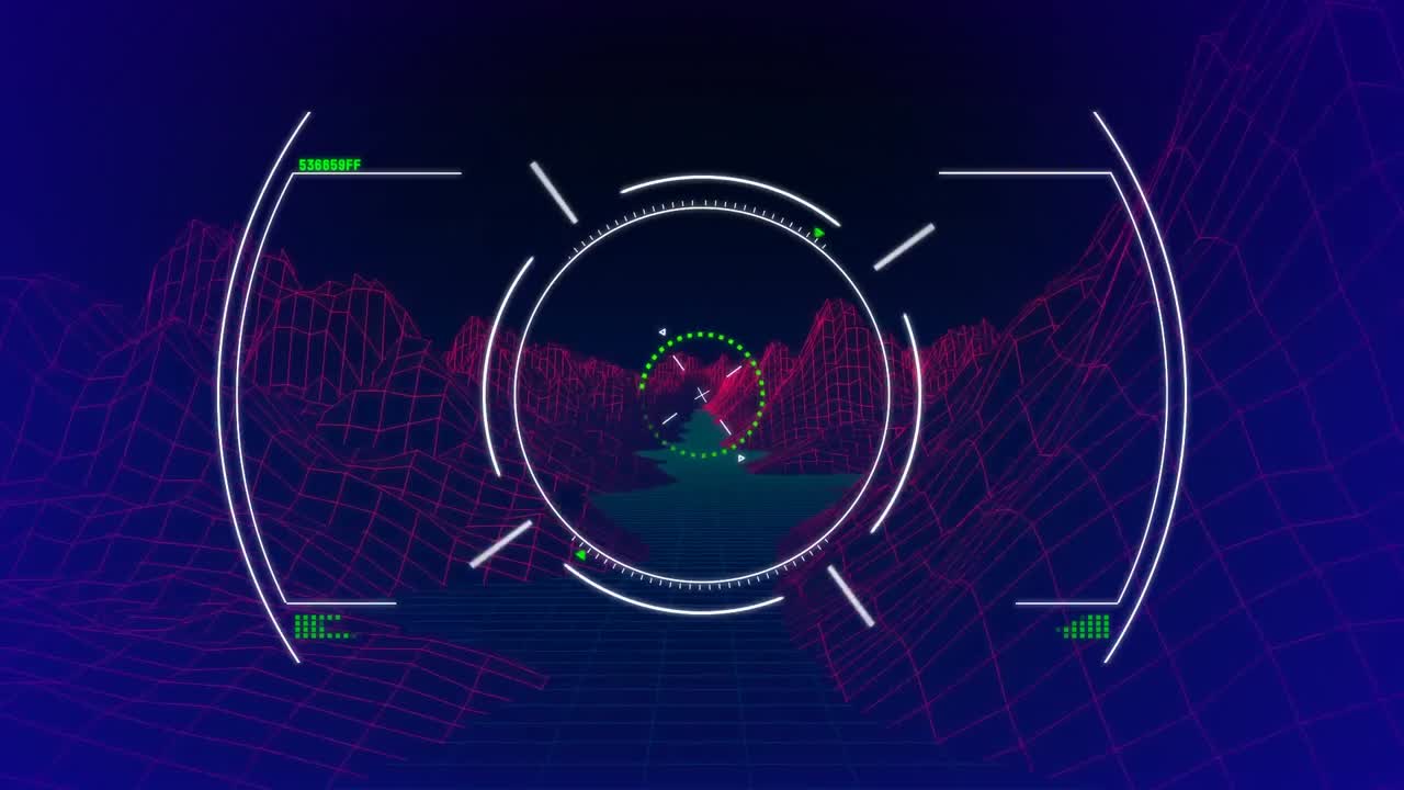sistema de orientación que se mueve a través de las montañas