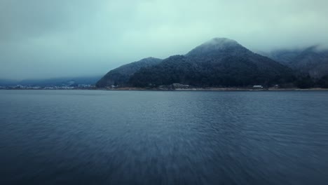 호수 의 겨울 풍경