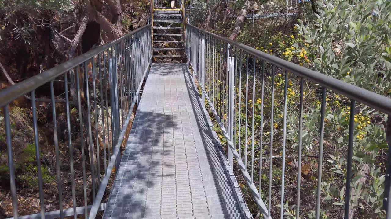 Hiking along cliffs surrounded by ocean, central coast Australia