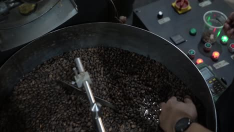 coffee bean inspection in a roasting machine