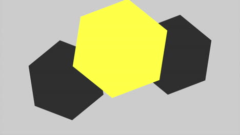 black and yellow hexagons pattern on white gradient