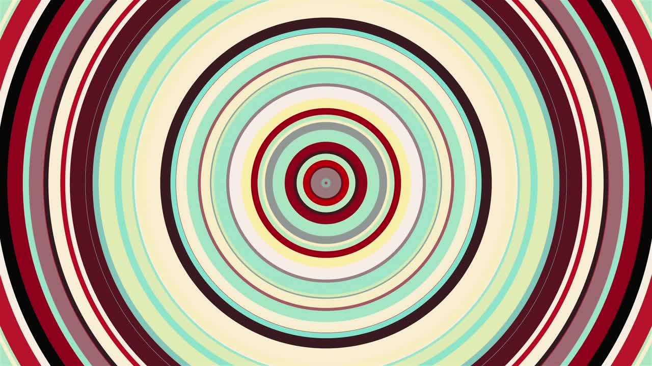 The appearance and disappearance of a colorful circle with radial stripes, computer generated. 3d rendering of abstract transition background