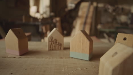 wooden miniature houses