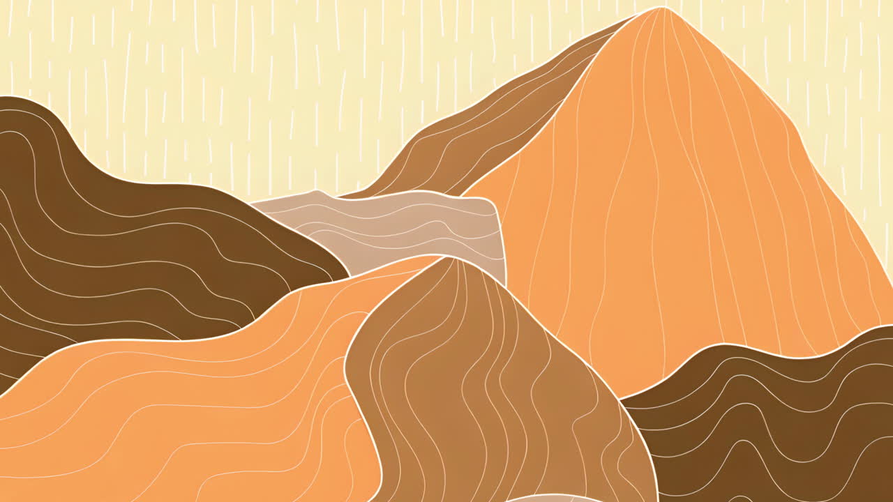 Abstract Minimalist Mountain Landscape