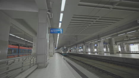 train station platform with train