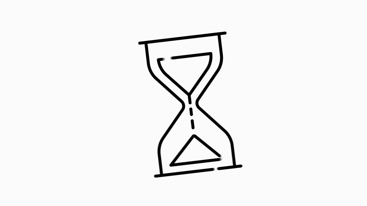 Simple of time related motion gray line icon. Contains such Icons as timer, speed, alarm, restore, time management, calendar and more. Motion graphic.