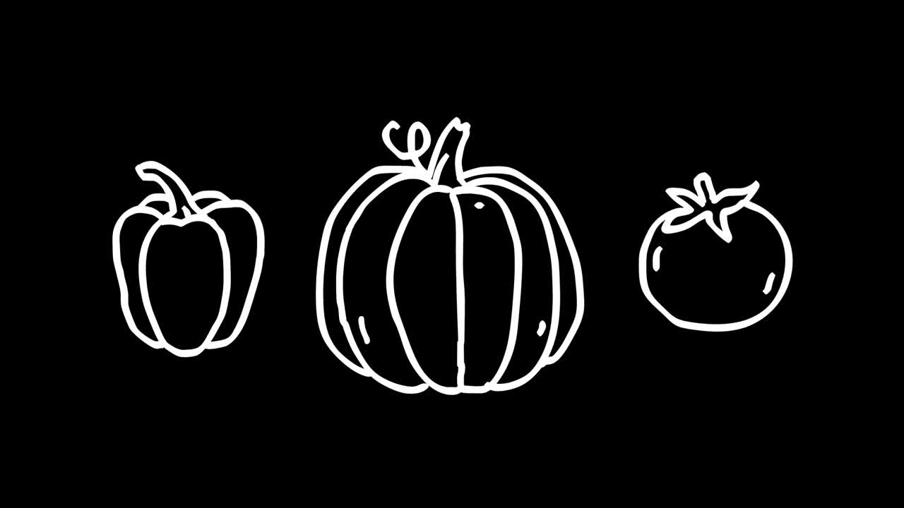 페퍼 킨 토마토 화이트 아웃라인, 프레임별 애니메이션, 알파 채널