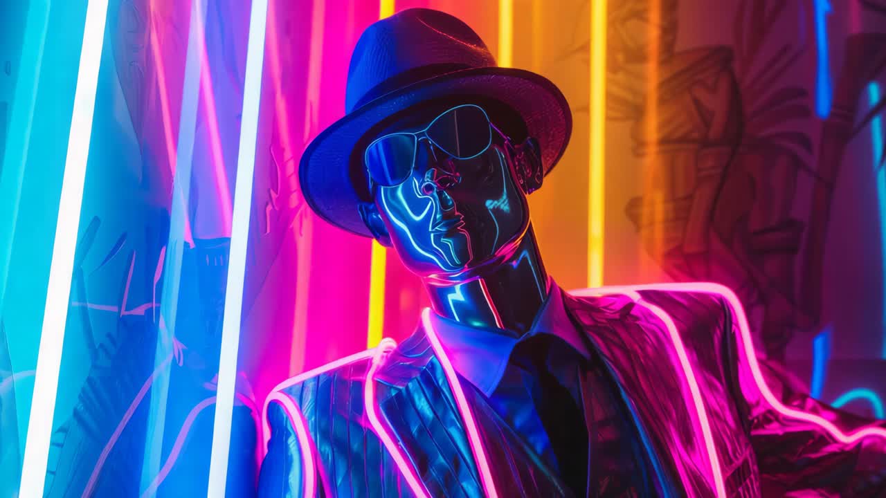 Esposizione di Manichini di Moda al Neon