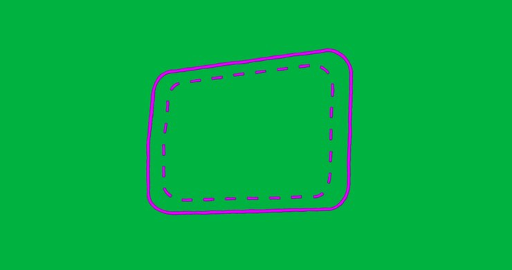 Banner negro sólido deslizándose sobre un lienzo transparente para una presentación de diseño gráfico de marketing.