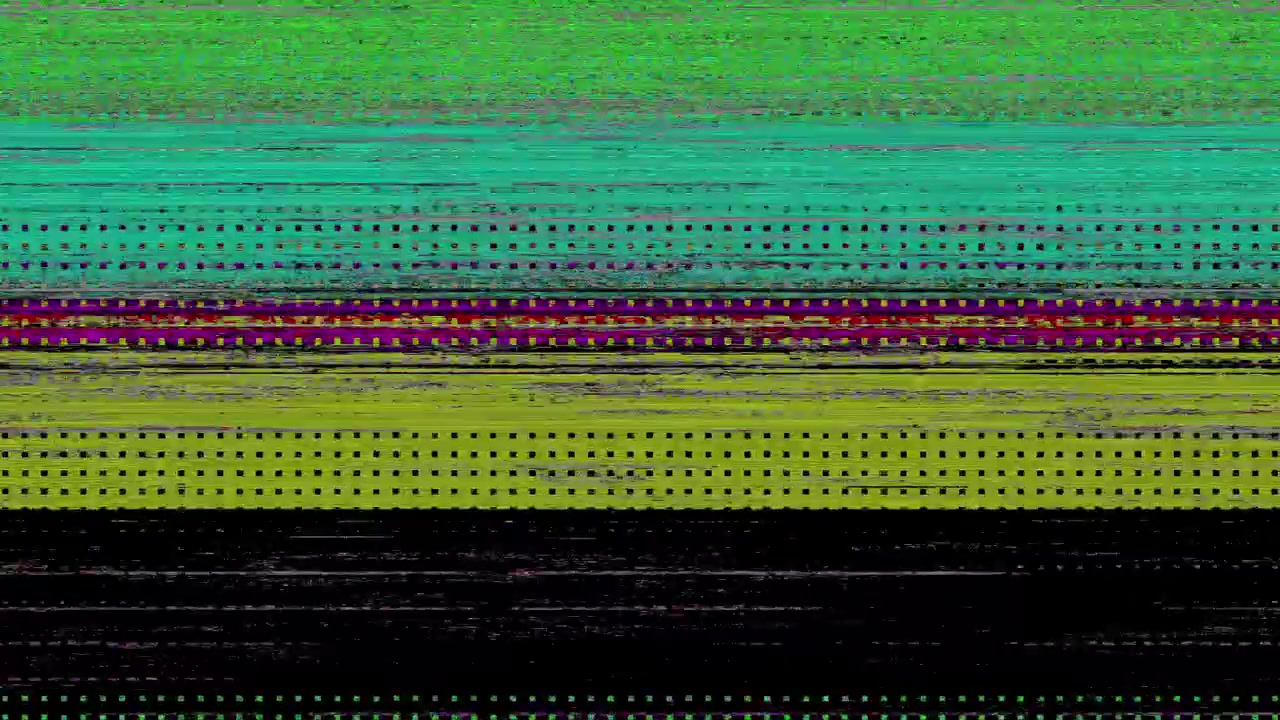 Digital Glitch Effect with Distorted Lines and Noise