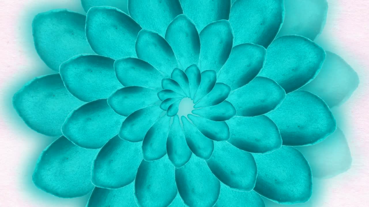 patrón de flores en espiral de color turquesa