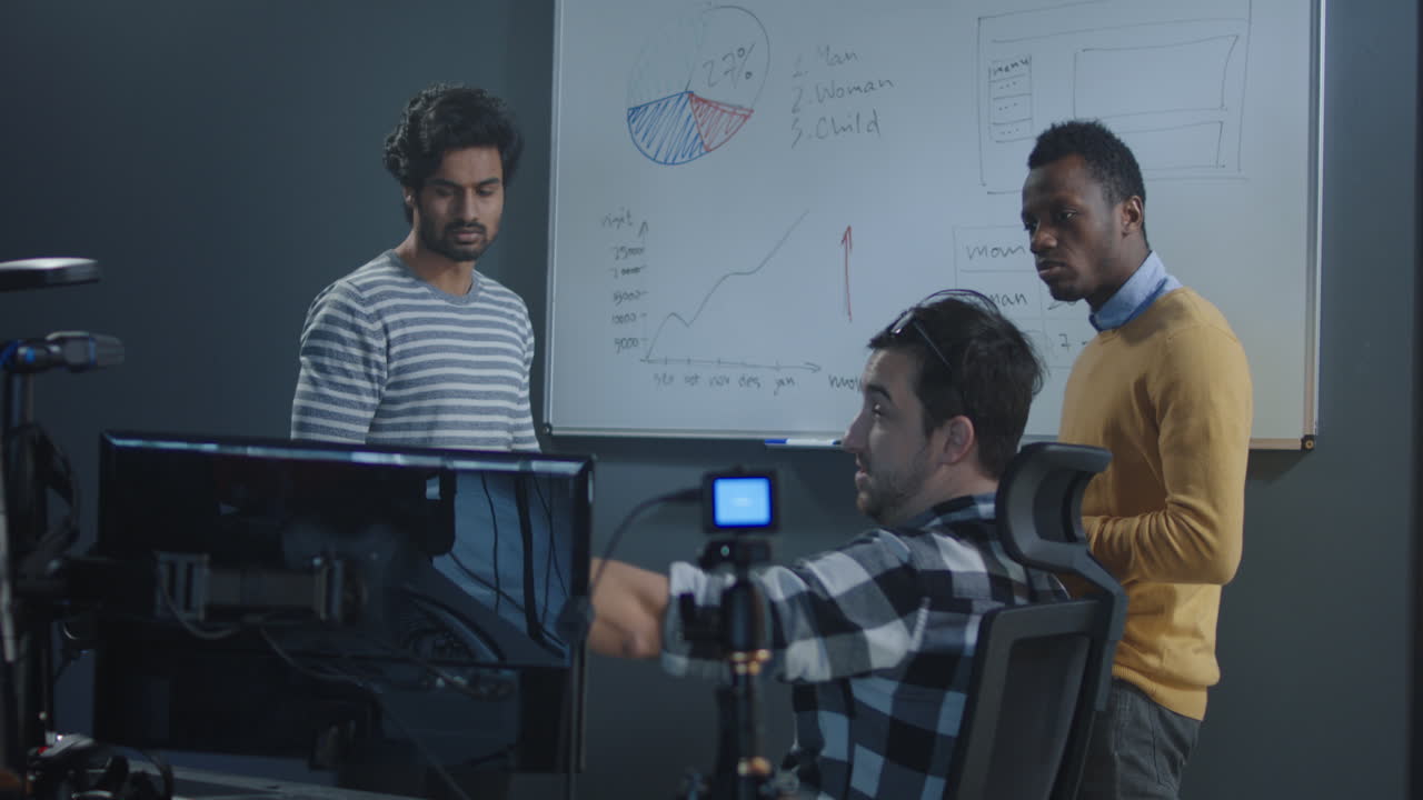 Business Team Meeting in a Production Office