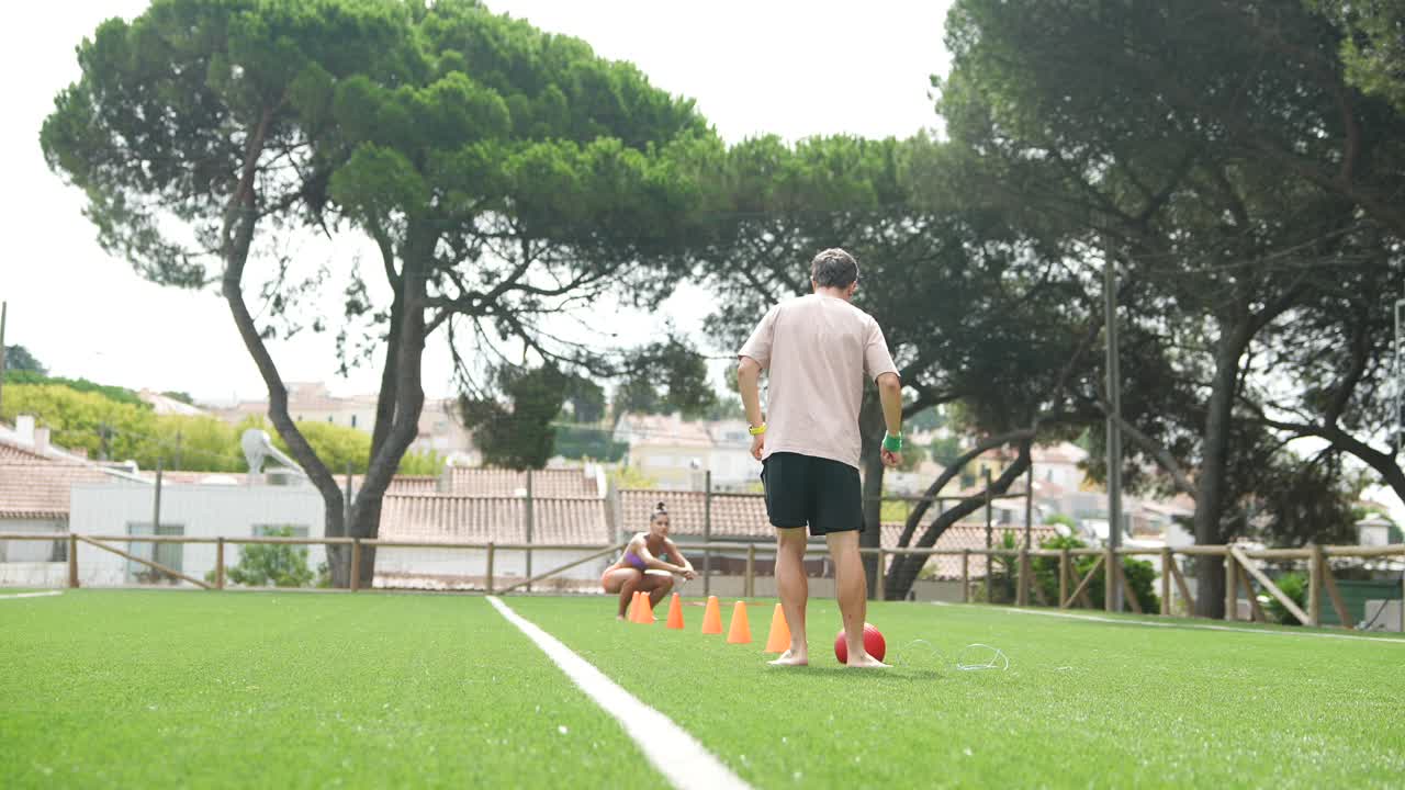 Fitness training on the field