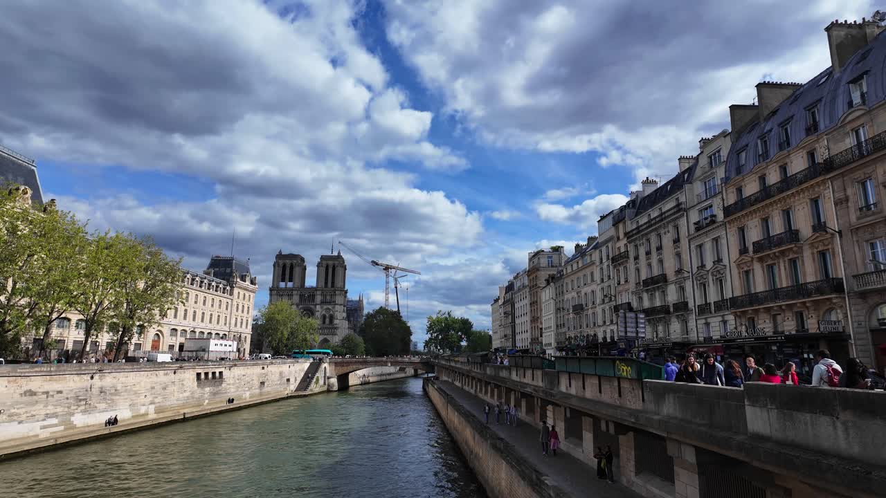 Notre-Dame medieval Catholic cathedral Paris France Europe travel landmark