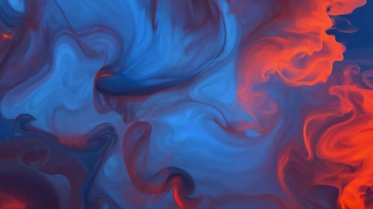 abstrakter blauer und roter wirbelnder hintergrund