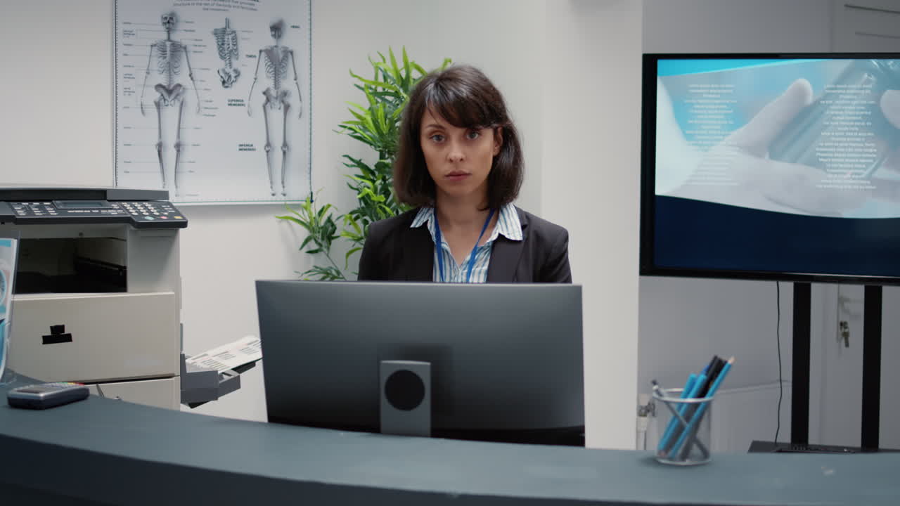 Reception area of a medical clinic