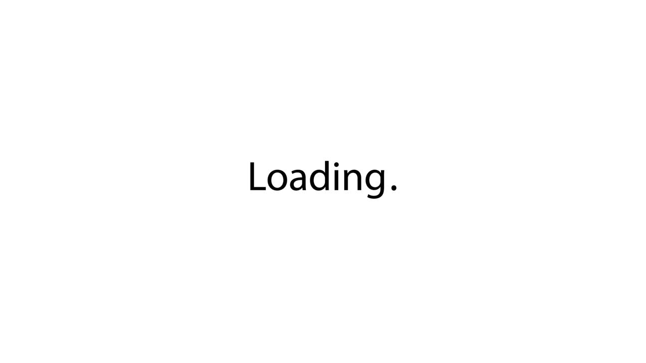 Loading Text Animation on White Background. 4K Video Loopable Preloader