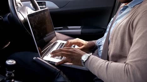 man using laptop