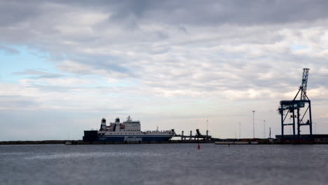 Ships-moored-in-Malmo-container-port