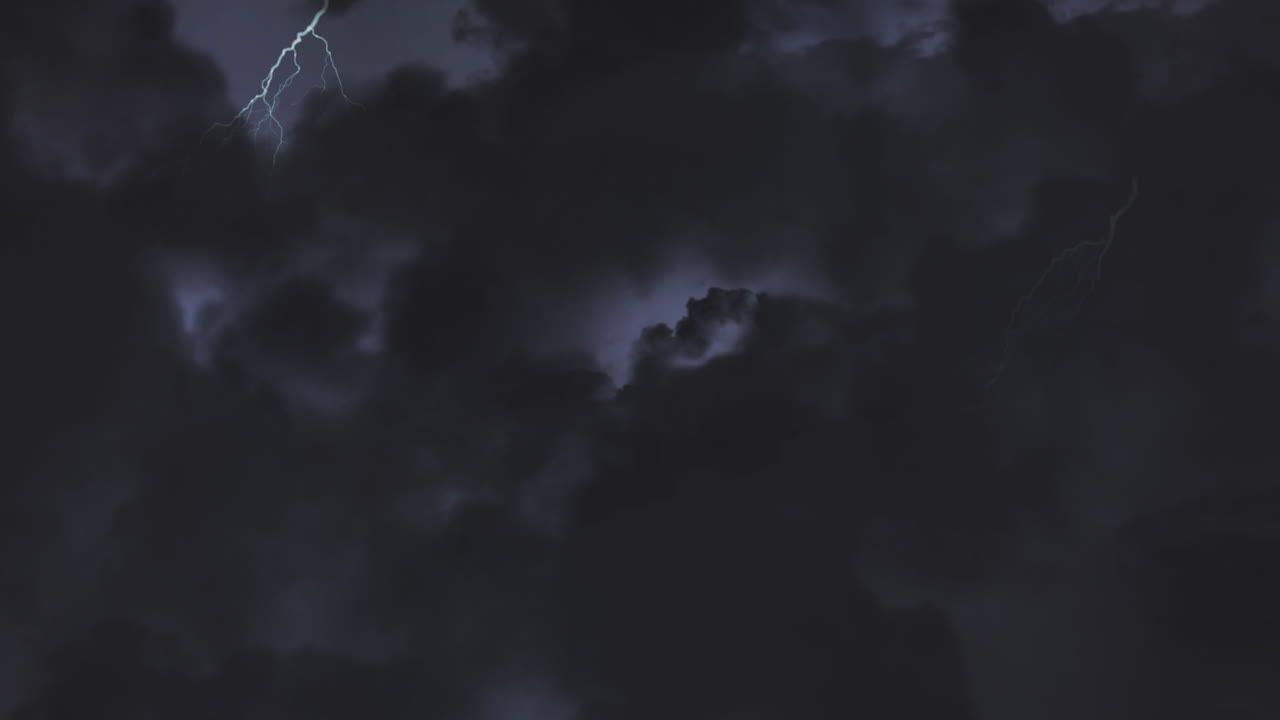 Animazione di cielo notturno tempestoso 4k