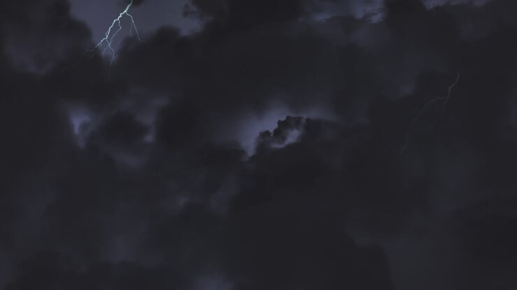 Animazione di cielo notturno tempestoso 4k
