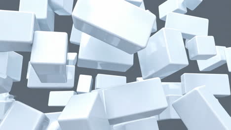 abstract white cubes