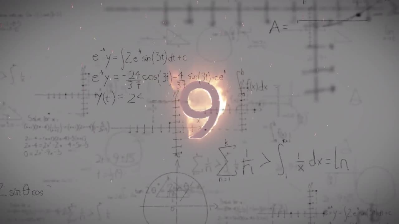 카운트다운을 통해 수학적 방정식의 애니메이션