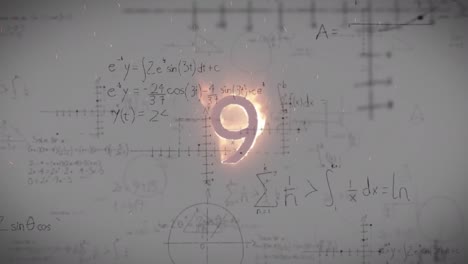 animation of mathematical equations over countdown