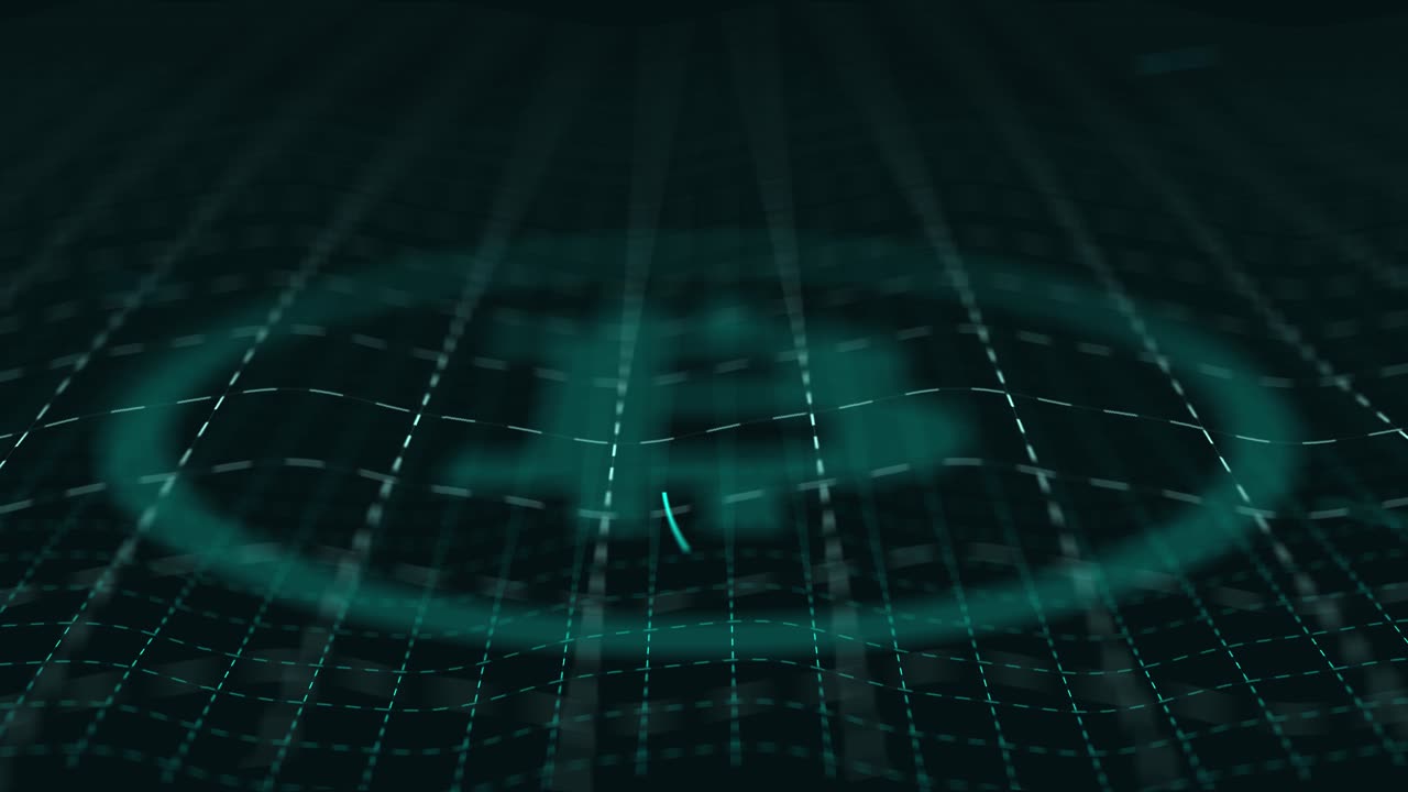 Bitcoin crypto logo network of transactions visualisation