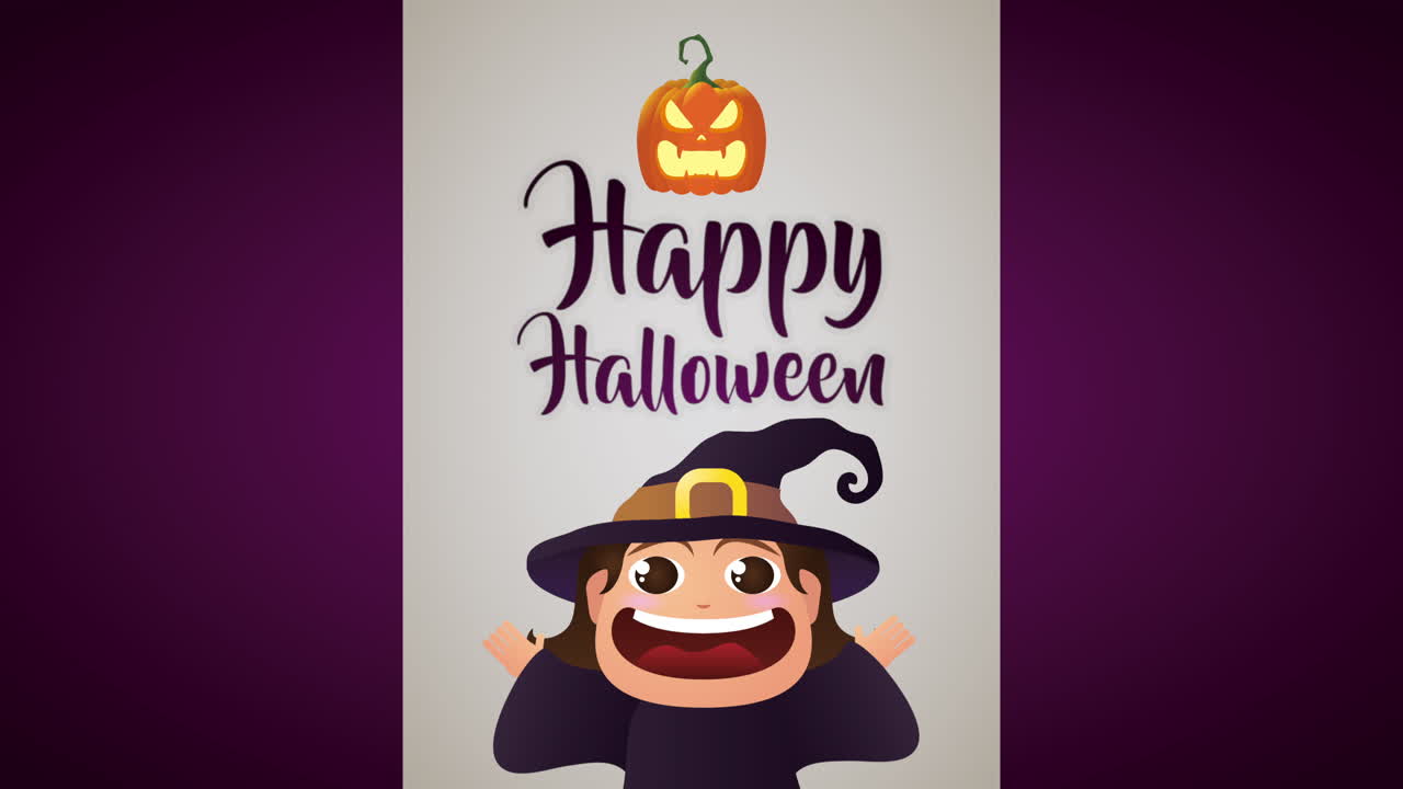 escena oscura de halloween con la pequeña bruja